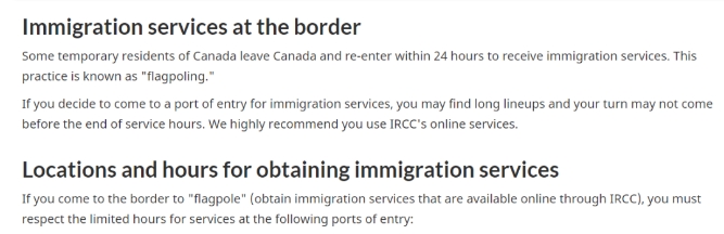 【签证】办理请注意 部分加拿大边境办公时间限时