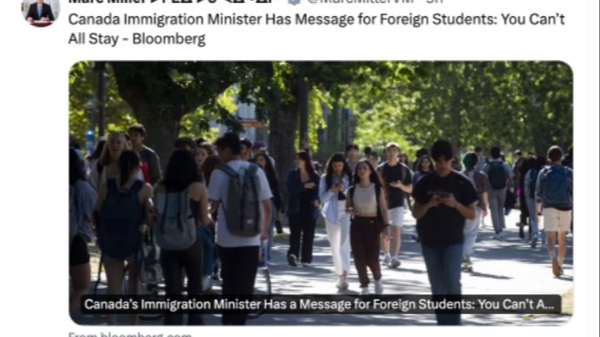 加拿大移民部长喊话留学生：你们不可能都留下！