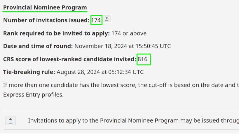 加拿大EE快速通道11月18日PNP省提名抽选